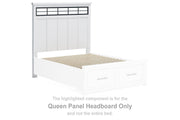 Ashbryn Queen Panel Headboard with Roll Slats