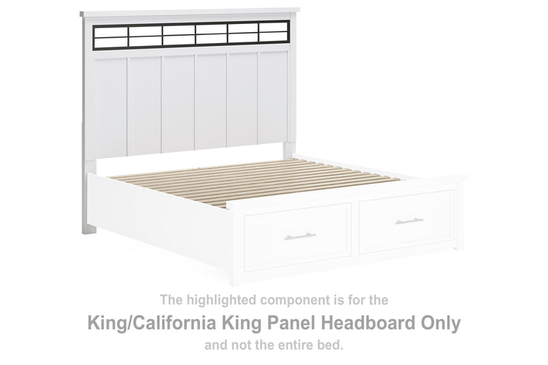 Ashbryn King/California King Panel Headboard with Roll Slats