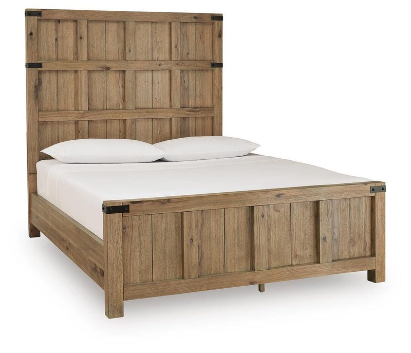 Ridgester Queen Panel Bed, Dresser and Mirror