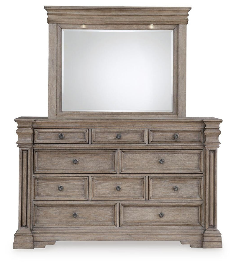 Blairhurst California King Panel Bed, Dresser and Mirror