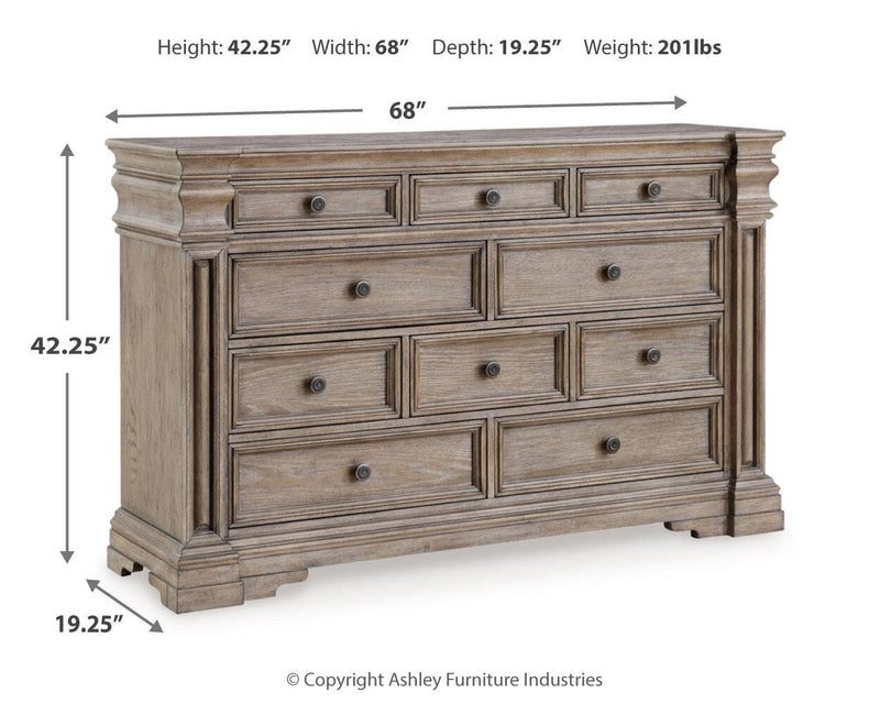 Blairhurst King Panel Bed, Dresser, Chest and 2  Nightstands