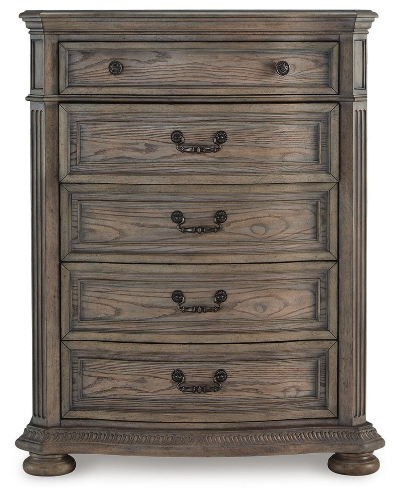 Ardenfield California King Sleigh Bed, Chest and Nightstand