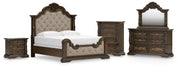 Maylee King Panel Bed, Dresser, Mirror, Chest and Nightstand