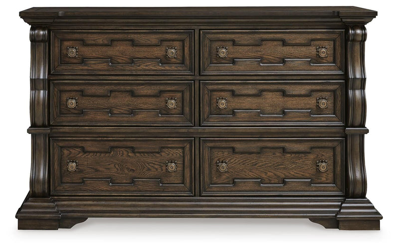 Maylee King Upholstered Panel Bed and Dresser
