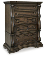 Maylee King Panel Bed, Dresser, Mirror, Chest and Nightstand