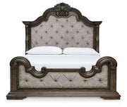 Maylee California King Upholstered Bed, Dresser and Mirror