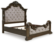 Maylee California King Upholstered Bed, Dresser and Mirror