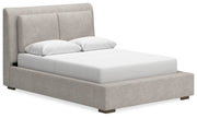Cabalynn Queen Upholstered Bed, Dresser and Mirror