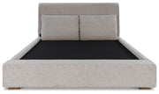 Cabalynn King Upholstered Bed, Dresser, Mirror and Nightstand