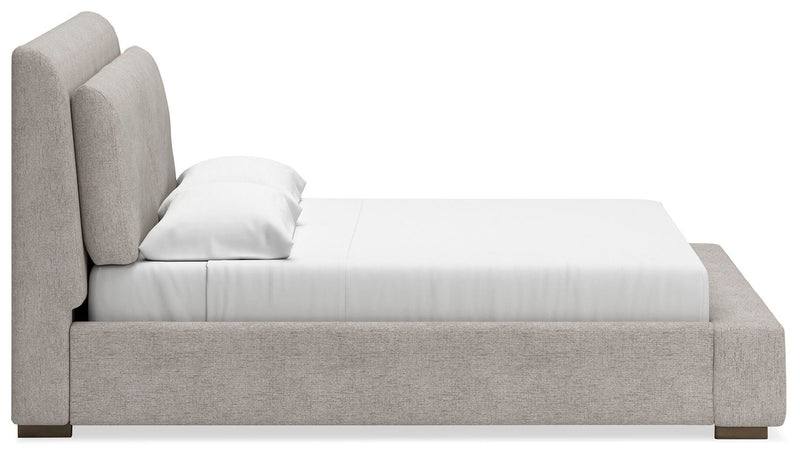 Cabalynn King Upholstered Bed and 2 Nightstands