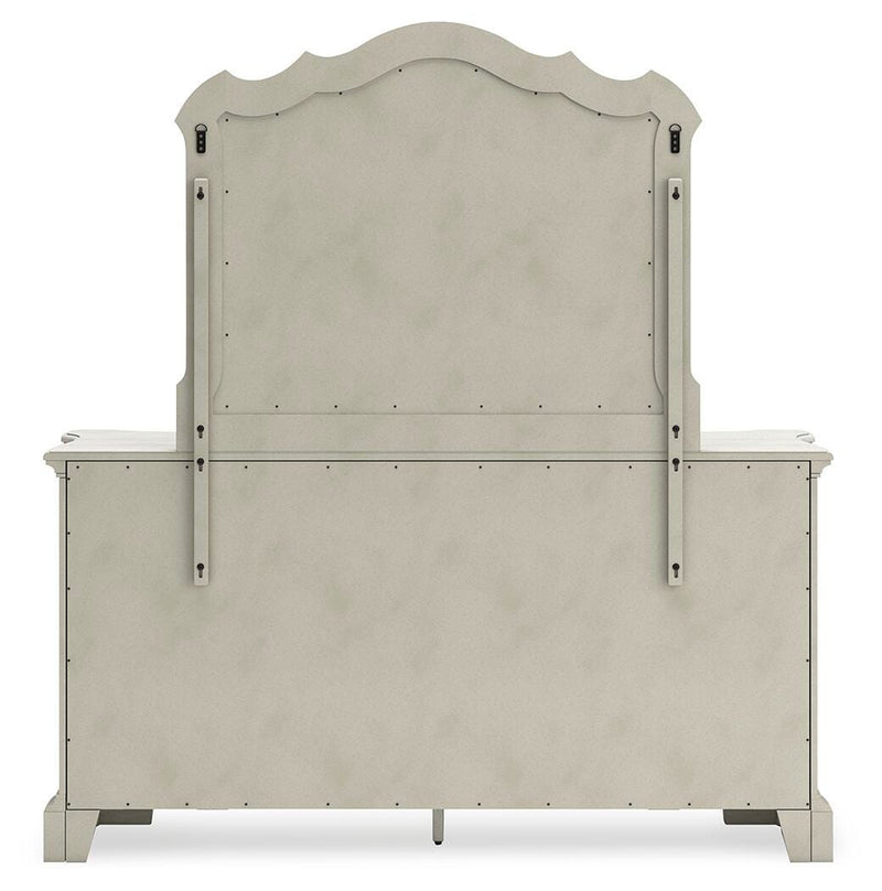 Arlendyne Queen Upholstered Bed, Dresser and Mirror