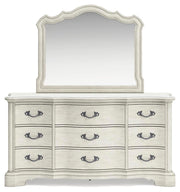Arlendyne Queen Upholstered Bed, Dresser and Mirror