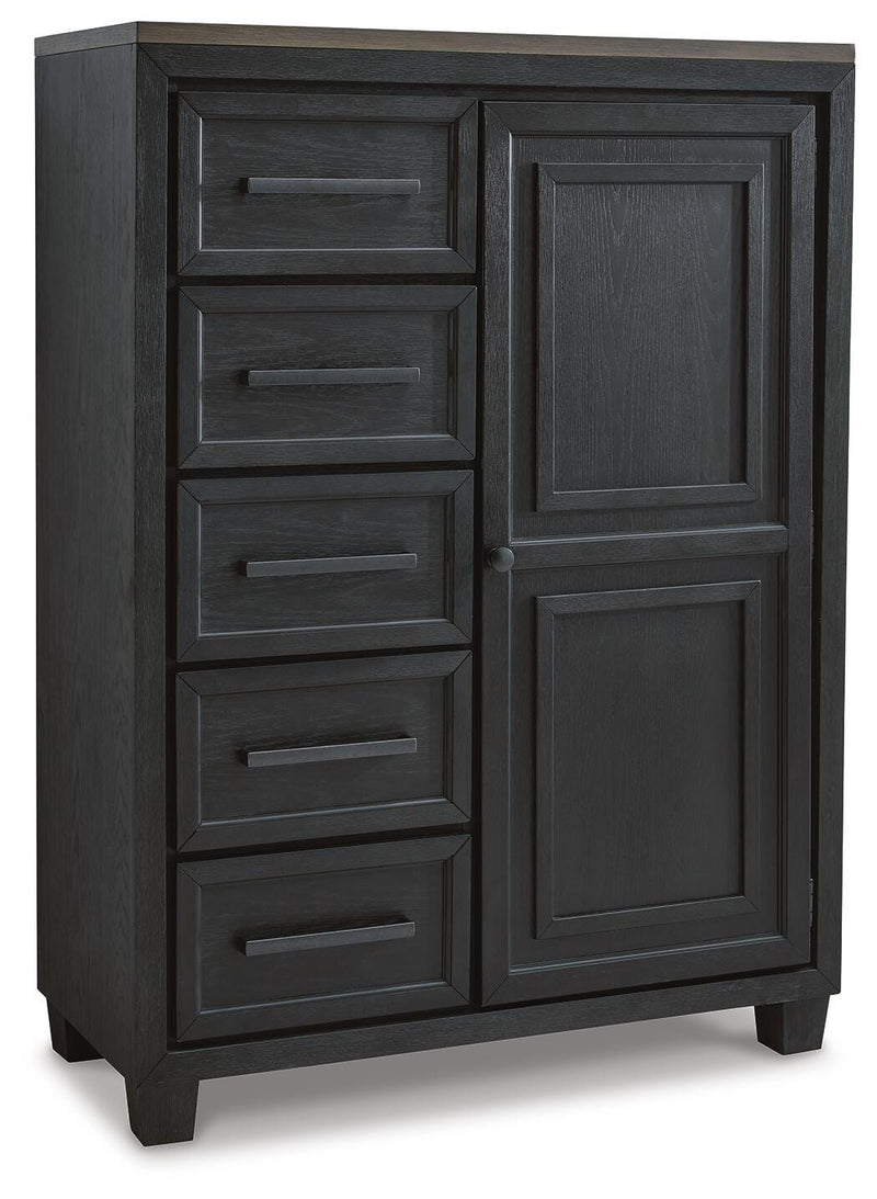 Foyland King Panel Storage Bed and 2 Chests