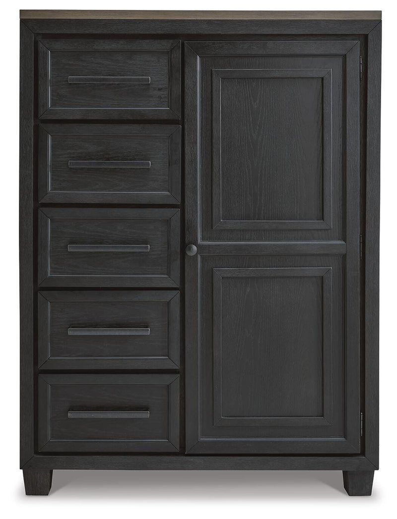Foyland King Panel Storage Bed and 2 Chests