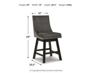 Tallenger Counter Height Bar Stool (Set of 2)