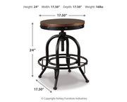 Valebeck Counter Height Bar Stool (Set of 2)
