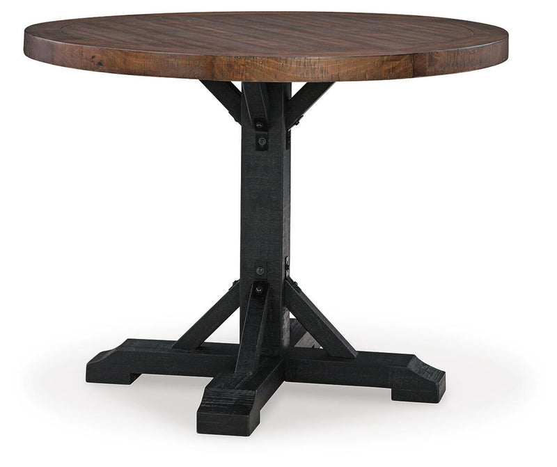 Valebeck Counter Height Table and 4 Barstools