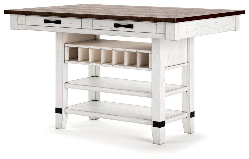 Valebeck Counter Height Dining Table and 6 Chairs