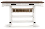 Valebeck Counter Height Dining Table and 6 Barstools