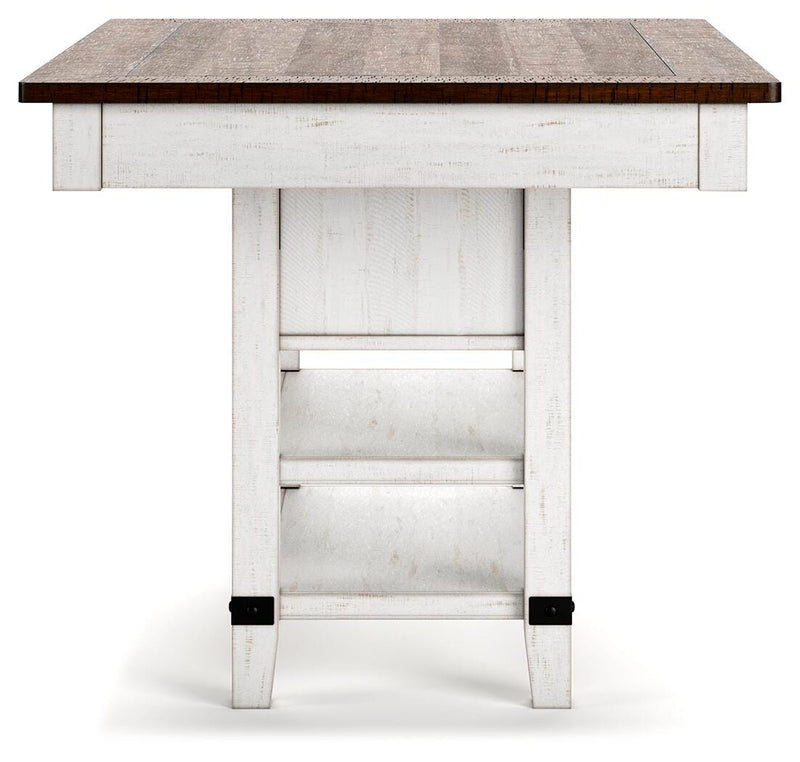 Valebeck Counter Height Dining Table and 6 Barstools