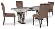 Jeshina Dining Table and 4 Chairs