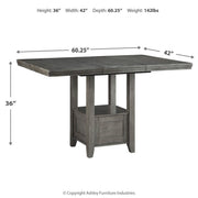 Hallanden Counter Height Dining Extension Table