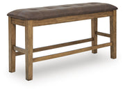 Urbinforte Counter Height Extension Dining Table, 4 Barstools and Bench