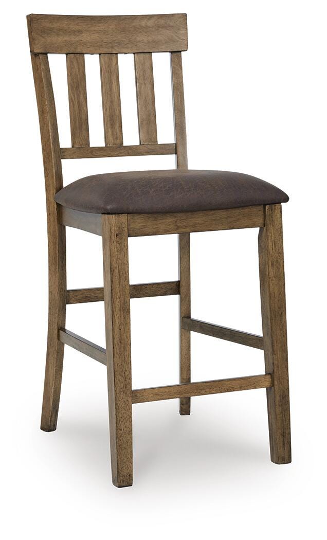 Urbinforte Counter Height Extension Dining Table and 6 Barstools
