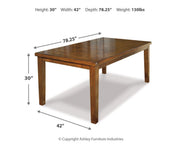 Ralene Dining Table and 2 Chairs and Bench