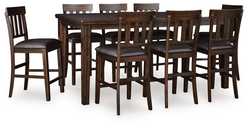 Haddigan Counter Height Extension Table and 8 Barstools