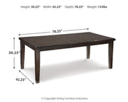 Haddigan Dining Table with 4 Chairs and Bench