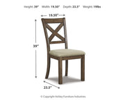 Moriville Counter Height Dining Table, 4 Barstools and Server
