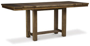 Moriville Counter Height Extension Table and 8 Barstools
