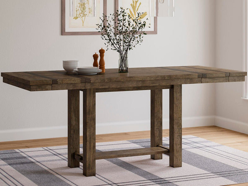 Moriville Counter Height Extension Table and 8 Barstools
