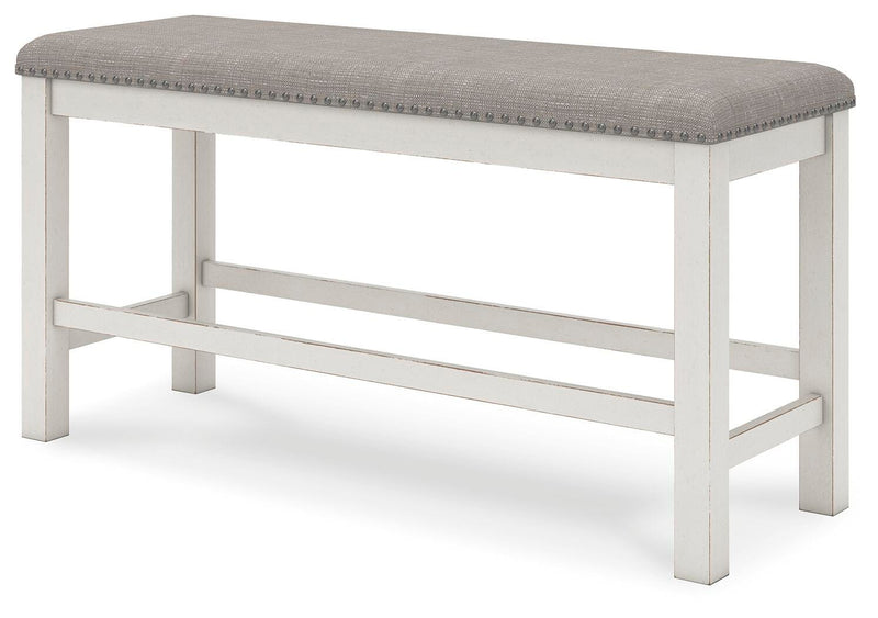 Robbinsdale Counter Height Extension Dining Table, 6 Barstools and Bench