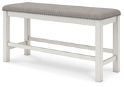 Robbinsdale Counter Height Dining Table, 4 Barstools and Bench