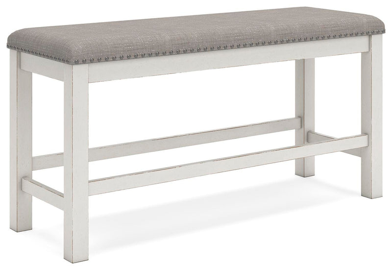 Robbinsdale Counter Height Dining Table, 4 Barstools and Bench