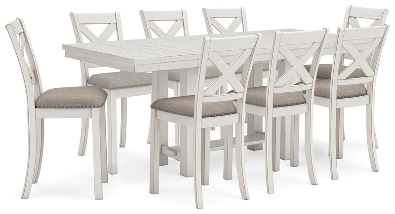 Robbinsdale Counter Height Table and 8 Barstools
