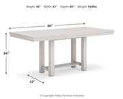 Robbinsdale Counter Height Table and 8 Barstools