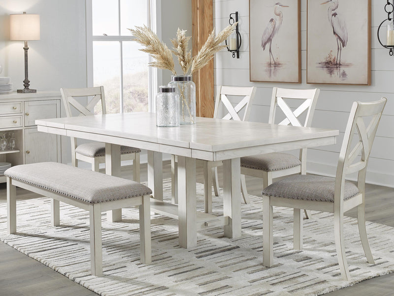 Robbinsdale Dining Table, 4 Chairs and Bench