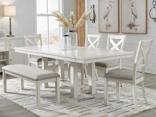 Robbinsdale Dining Table, 4 Chairs and Bench