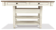 Bolanburg Counter Height Table with 6 Barstools, Server and Display Cabinet