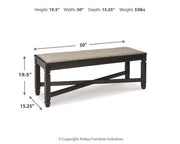 Tyler Creek Dining Table and 4 Chairs with Bench