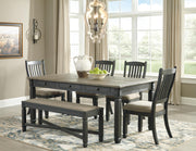 Tyler Creek Dining Table, 4 Chairs and Bench