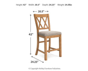 Havonplane Counter Height Extension Dining Table and 4 Barstools