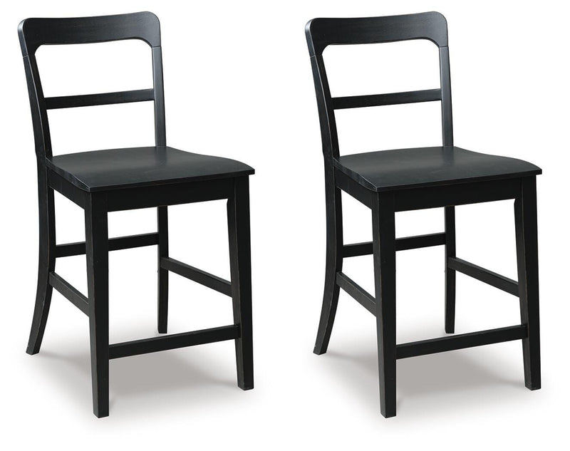 Greddinton Counter Height Dining Table and 6 Barstools