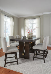 Burkhaus Counter Height Dining Table and 6 Barstools
