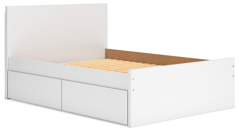 Onita Full Panel Platform Bed with 1 Side Storage