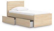Onita Twin Panel Platform Bed with 1 Side Storage
