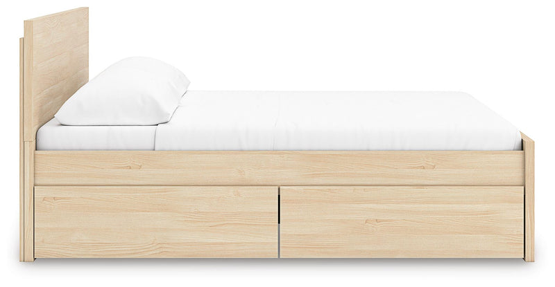 Onita King Panel Platform Bed with 2 Side Storage